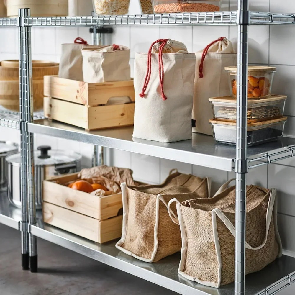 4 Food storage bags, for dry goods, 9.5 qt